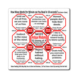 Week/Team 9 of 52 How Fast Can You Read Magnetic Wisdoms Stick Around @Stop2Think.com