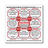 Week/Team 5 of 52 How Fast Can You Read Magnetic Wisdoms Stick Around @Stop2Think.com