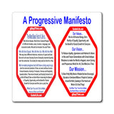 A Progressive Manifesto... We All Are Equal, We All Are Us, We All Are Me! - magnet white