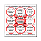 Week/Team 42 of 52 How Fast Can You Read Magnetic Wisdoms Stick Around @Stop2Think.com