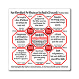 Week/Team 46 of 52 How Fast Can You Read Magnetic Wisdoms Stick Around @Stop2Think.com