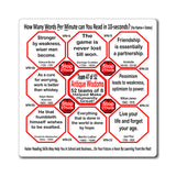 Week/Team 47 of 52 How Fast Can You Read Magnetic Wisdoms Stick Around @Stop2Think.com