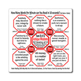 Week/Team 35 of 52 How Fast Can You Read Magnetic Wisdoms Stick Around @Stop2Think.com