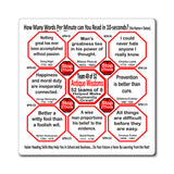 Week/Team 49 of 52 How Fast Can You Read Magnetic Wisdoms Stick Around @Stop2Think.com