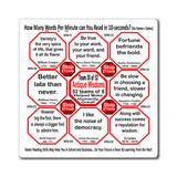 Week/Team 30 of 52 How Fast Can You Read Magnetic Wisdoms Stick Around @Stop2Think.com