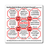 Week/Team 47 of 52 How Fast Can You Read Magnetic Wisdoms Stick Around @Stop2Think.com