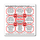 Week/Team 9 of 52 How Fast Can You Read Magnetic Wisdoms Stick Around @Stop2Think.com