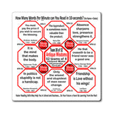 Week/Team 38 of 52 How Fast Can You Read Magnetic Wisdoms Stick Around @Stop2Think.com