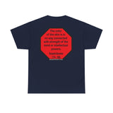 S2TBQM- The color of the skin is in no way connected with strength of the mind or intellectual powers.   -   Benjamin Banneker  1731 - 1806 -S2T blk trm red