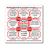 Week/Team 35 of 52 How Fast Can You Read Magnetic Wisdoms Stick Around @Stop2Think.com