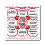 Week/Team 38 of 52 How Fast Can You Read Magnetic Wisdoms Stick Around @Stop2Think.com