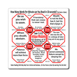 Week/Team 17 of 52 How Fast Can You Read Magnetic Wisdoms Stick Around @Stop2Think.com