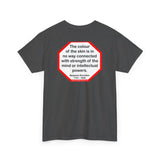 S2TBQM- The color of the skin is in no way connected with strength of the mind or intellectual powers.   -   Benjamin Banneker  1731 - 1806 - blk shrt