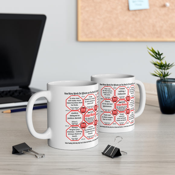 How Fast Can You Read Mug Wisdoms?   ...Teams 12+41 of 52   - Drink Wisely at Stop2Think.com