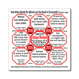 Week/Team 5 of 52 How Fast Can You Read Magnetic Wisdoms Stick Around @Stop2Think.com