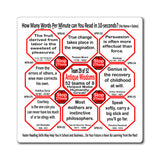 Week/Team 29 of 52 How Fast Can You Read Magnetic Wisdoms Stick Around @Stop2Think.com