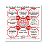 Week/Team 20 of 52 How Fast Can You Read Magnetic Wisdoms Stick Around @Stop2Think.com