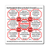 Week/Team 22 of 52 How Fast Can You Read Magnetic Wisdoms Stick Around @Stop2Think.com