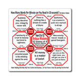 Week/Team 35 of 52 How Fast Can You Read Magnetic Wisdoms Stick Around @Stop2Think.com