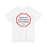 s2t- Suspicion is the cancer of friendship.  -  Petrarch  1304 - 1374