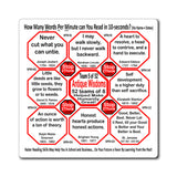 Week/Team 5 of 52 How Fast Can You Read Magnetic Wisdoms Stick Around @Stop2Think.com