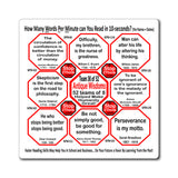 Week/Team 36 of 52 How Fast Can You Read Magnetic Wisdoms Stick Around @Stop2Think.com