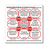 Week/Team 20 of 52 How Fast Can You Read Magnetic Wisdoms Stick Around @Stop2Think.com