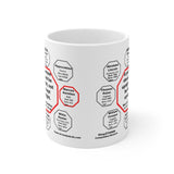 A person should be upright, not be kept upright.  -  Marcus Aurelius  121 AD - 180 AD - Drink Wisely in MugWisdom - Ceramic  11oz cup - MW-24.3