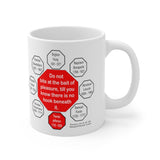 Do not bite at the bait of pleasure, till you know there is no hook beneath it. -  Thomas Jefferson  1743 - 1826 - Drink Wisely in MugWisdom - Ceramic  11oz cup - MW-13.5-