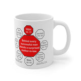 Behind every successful man stands a surprised mother-in-law.  -  Voltaire  1694 - 1778 - Drink Wisely in MugWisdom - Ceramic  11oz cup - MW-16.1-