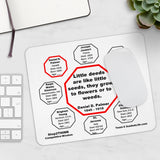 Little deeds are like little seeds, they grow to flowers or to weeds.  -  Daniel D. Palmer  1845 - 1918  -  Pretty Witty Mousepads Stop2Think