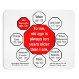 To me, old age is always ten years older than I am.  -  John Burroughs  1837 - 1921  -  Pretty Witty Mousepads Stop2Think - S2T-16.8
