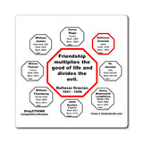 Friendship multiplies the good of life and divides the evil.    -  Baltasar Gracian  1601 - 1658 - Magnetic Wisdoms