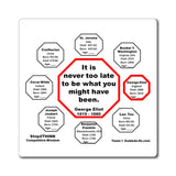 It is never too late to be what you might have been.   -  George Eliot  1819 - 1880 - Magnetic Wisdoms