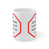 A chip on the shoulder is a sure sign of wood higher up.   -  Brigham Young  1801 - 1877 - Drink Wisely in MugWisdom - Ceramic  11oz cup - MW-13.1