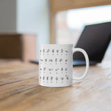 ASL Alphabet Numbers - Drink Wisely in MugWisdom - Ceramic  11oz cup - MW-ASL
