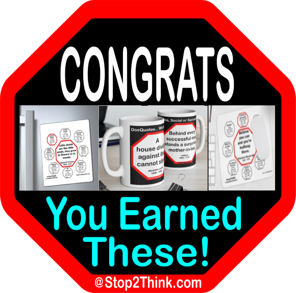 Congrats! You Earned These Wisdoms... Free Easy Wisdom Quiz Workbooks Sponsor