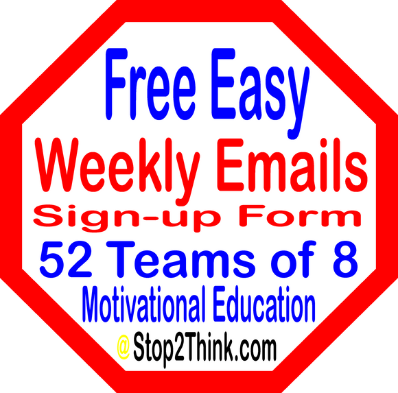 Free Easy Sign-up for 52 Teams of 8 Weekly Emails with Faster Reading Practice + Easy Math + Easy Cypher Puzzles