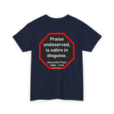 Praise undeserved, is satire in disguise.  -  Alexander Pope  1688 - 1744