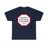 s2t- Suspicion is the cancer of friendship.  -  Petrarch  1304 - 1374