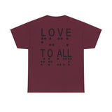 LOVE TO ALL (English) = FU@K TRUMP (Braille) Blatantly Subliminal Wearable activisim!