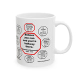 MW-2.1- Believe you can and you're halfway there.  -  Theodore Roosevelt  1858 - 1919 - MugWisdom Ceramic  11oz