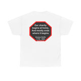 Our charity begins at home, And mostly ends where it begins.  -  Horace Smith  1779 - 1893