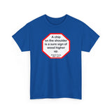 A chip on the shoulder is a sure sign of wood higher up.   -  Brigham Young  1801 - 1877 - blkshrt - S2T