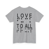 LOVE TO ALL (English) = FU@K TRUMP (Braille) Blatantly Subliminal Wearable activisim!