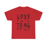 LOVE TO ALL (English) = FU@K TRUMP (Braille) Blatantly Subliminal Wearable activisim!