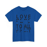 LOVE TO ALL (English) = FU@K TRUMP (Braille) Blatantly Subliminal Wearable activisim!