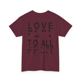 LOVE TO ALL (English) = FU@K TRUMP (Braille) Blatantly Subliminal Wearable activisim!