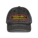 Vintage Embroidered Cap with 'we All Are Us' Text, Unisex Retro Hat, Adjustable Dad Hat, Perfect Gift for Friends, Summer Style