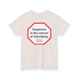 s2t- Suspicion is the cancer of friendship.  -  Petrarch  1304 - 1374